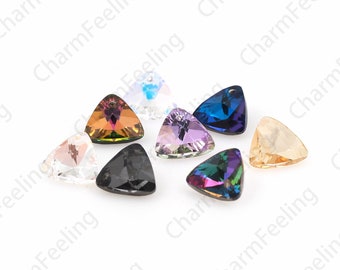672pcs Triangle Crystal Pendants, 6628 Crystal Necklace, Triangle Crystal Charm, DIY Crystal Accessories