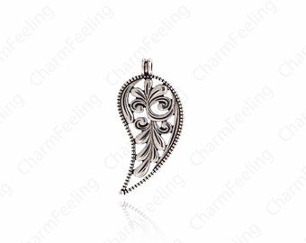1pcs Silver Filled Leaf Pendant, Tree Leaf Charms  Leaf Charm, Leaf Pendant, Nature Charm,50x23.5x1.5mm