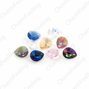 315PCS Drop-Shaped Pendant, Teardrop Necklace, 6128 Crystal Pendant, Multi-Color Optional, DIY Jewelry Crystal Accessories
