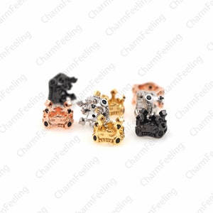 Mini crown beads, CZ crown beads, crown pendants, crown pendants, spacer beads, DIY beaded accessories  59×8.3mm Hole 5.5mm  1pcs