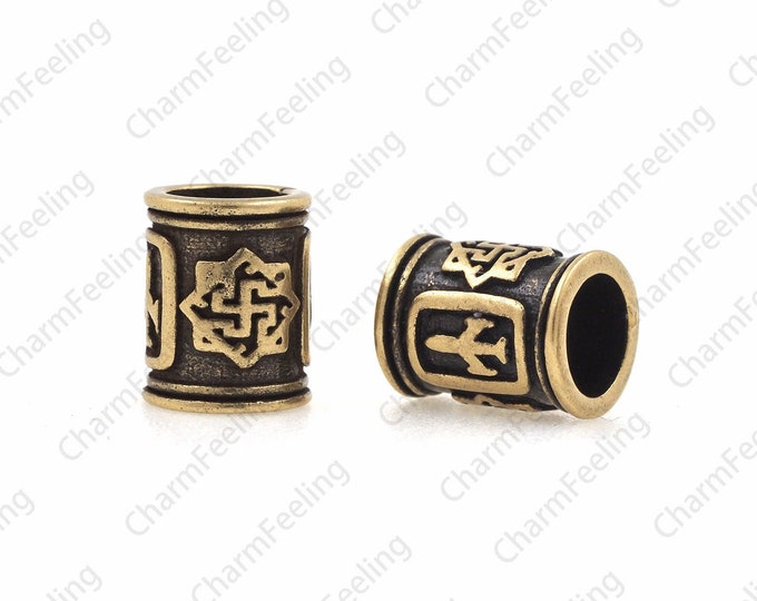 Retro barrel bead-shaped spacer beads, spacer bead sleeve, DIY jewelry bracelet necklace beaded accessories 9.5x7.4x5.3mm  1pcs