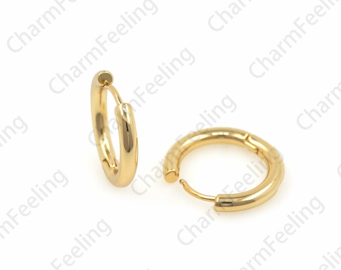 18MM Ear Hoop, Simple Earrings Gift To Her, Hoop Findings, Exquisite Earrings 1 pair