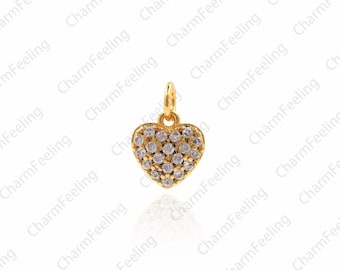 love heart pendant,heart jewelry ，Valentine's Gift，Jewelry making  10x7x2.2mm 1pcs