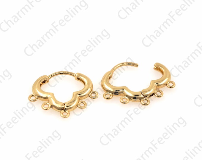 18K Gold Filled Prom Earrings,Chandelier Earrings,Chandelier Charm,Prom Charm,DIY Jewelry Earring Accessories 15x17.5x2mm