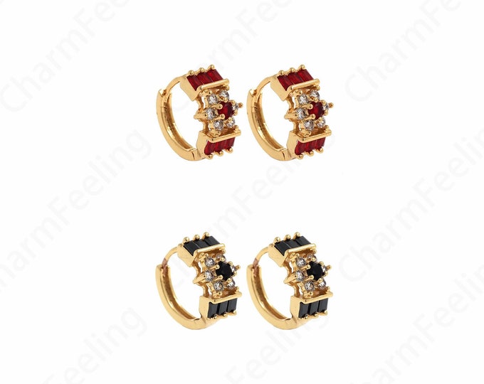 Lucky Eye Earrings,18K Gold Filled Round Eye Earrings,Signet Earrings Micropavé Zircon Eye Earrings,Gift For Wife, 17.7x15x8mm