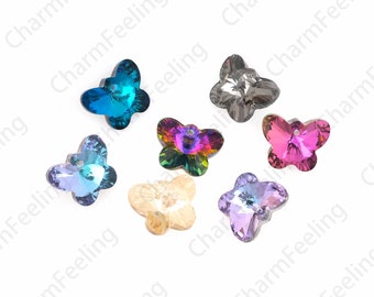 315pcs Crystal 6754 Pendant, Butterfly Crystal Pendant, Butterfly Necklace, Multi-Color Optional, DIY Jewelry Crystal Accessories