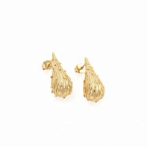 Fringe oorbellen, 18K goud gevulde lange oorbellen, bar oorbellen, boho oorbellen, drop oorbellen, doe-het-zelf sieraden benodigdheden, 24,5x11,5x8,5mm