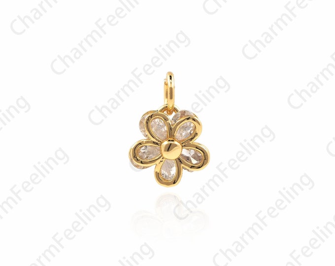 daisy pendant,sunflower necklace,sunflower bracelet,sun flower jewelry 12*9*5mm 1pcs