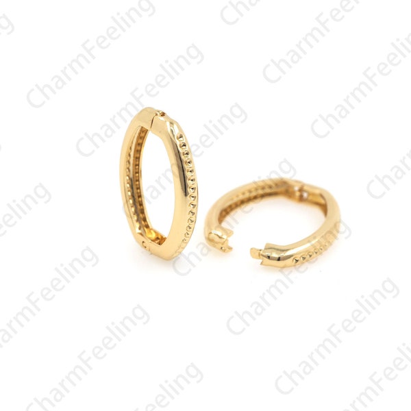 Oval Button, Necklace Clasp, Link Clasp, Gold-Plated Clasp, DIY Jewelry Making Accessories 19.7x26.5x3.7mm 1pcs