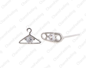 Clou d’épingle de sécurité, boucles d’oreilles d’épingle de sécurité, goujon en forme de cintre, charme de la vie, boucles d’oreilles Boucles d’oreilles, épingles d’oreille, crochets d’oreille, bijoux d’oreille 1pair