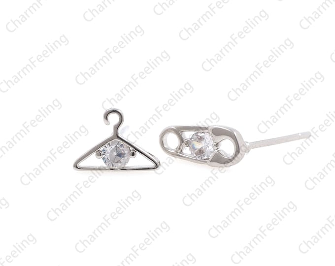 Safety pin nail, Safety pin earrings, hanger-shaped stud, charm of life, earrings Earrings, ear pins, ear hooks, ear jewelry 1pair