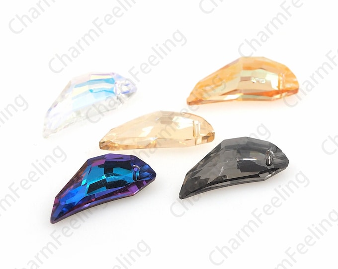 60pcs Crystal Pendant, 6150 Crystal Pegasus Wings, Multi-Color Optional, DIY Bracelet Necklace Accessories