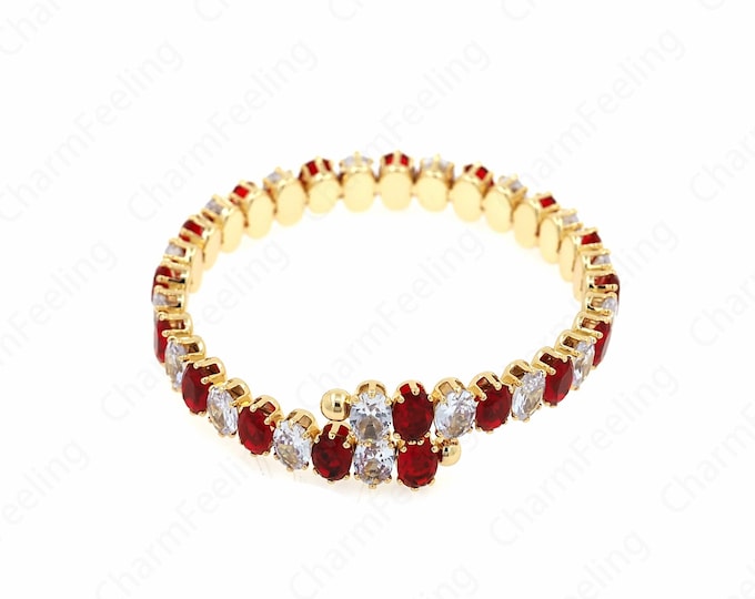 Adjustable Bracelet,Zircon Tennis Bracelet,Fashion Bracelet,Zircon Bracelet,Friendship Bracelet,18K Gold Filled Dainty Bracelet,66mm