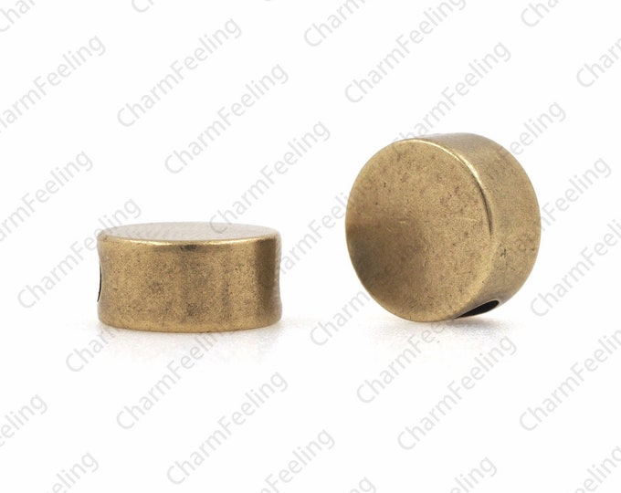 Round flat beads, antique flat beads, glossy loose beads, DIY bracelet necklace jewelry beads accessories 10x4.8mm 1pcs