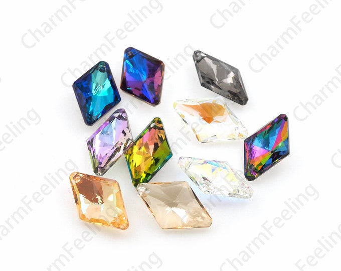 336pcs Diamond Crystal Pendant, 6320 Pendant, Square Pendant Necklace, Multi-Color Optional, DIY Jewelry Crystal Accessories
