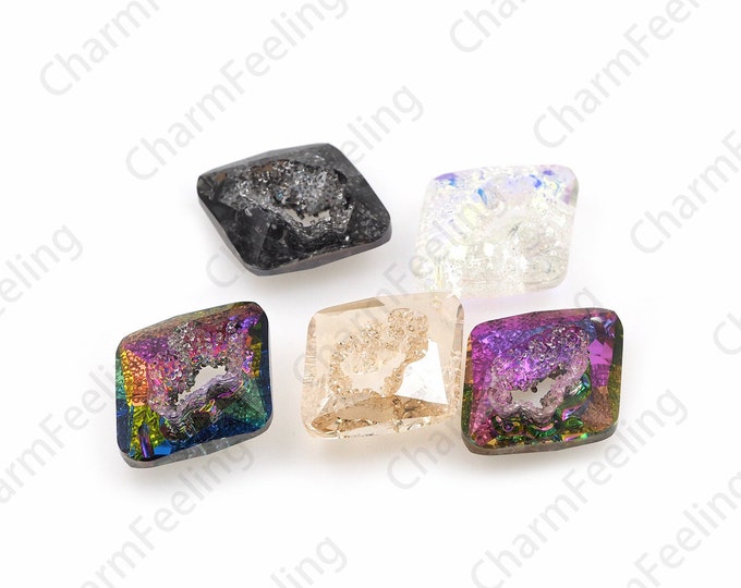 60pcs Crystal Pendant, 6926 diamond pendant, crystal rectangular necklace, various colors