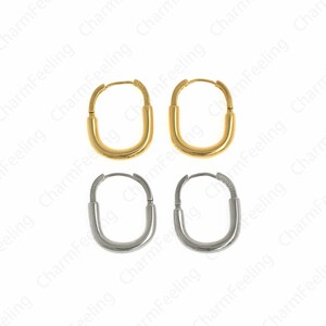 1 pair,Dainty Oval Earrings, 18K Gold Filled Round Twist Earrings, Twist Earrings, Hollow Earrings, 22x17.7x3mm