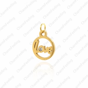 Stainless steel love necklace,love word charm,couple pendant 18.3x12x1.3mm  1pcs