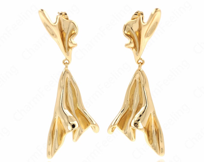 Boho Earrings,Fringe Earrings, 18K Gold Filled Long Earrings, Bar Earrings,Drop Earrings, DIY Jewelry Supplies, 64x18x8mm