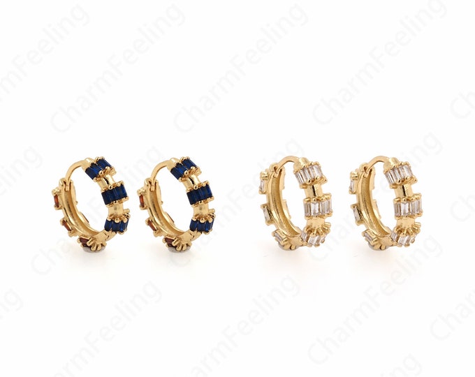 Minimalist Earrings, Earrings for Everyday Wear, Exquisite Earrings, 18K Gold Filled Earrings, Hoop Earrings, Gifts For Her 16.5x13.5x5mm
