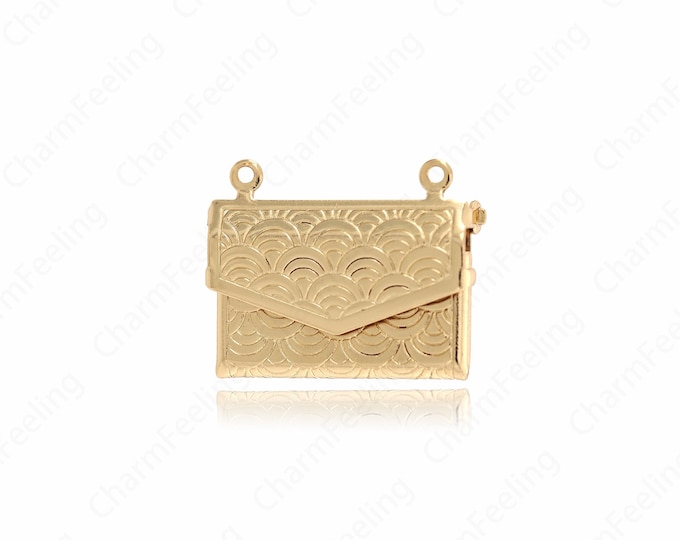 Backpack Pendant,Bag Pendant, 18K Gold Filled Dainty Necklace, Handbag Charm,Gift For Her, DIY Jewelry Supplies, 16.5x21x3.5mm