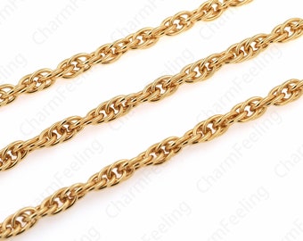 Gold-Plated Chain,Brass Chain, Jewelry Chain,Gold Oval Paperclip Chain,18K Gold Filled Oval Welded Chain, Continuous Chain,