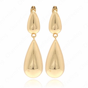 18K Gold Filled Long Earrings, Bar Earrings,Boho Earrings,Fringe Earrings, Drop Earrings, DIY Jewelry Supplies, 56x15.5x6.5mm
