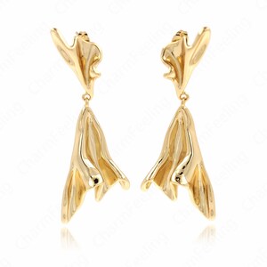 Boho Earrings,Fringe Earrings, 18K Gold Filled Long Earrings, Bar Earrings,Drop Earrings, DIY Jewelry Supplies, 64x18x8mm