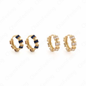 Minimalistische oorbellen, oorbellen voor dagelijks gebruik, prachtige oorbellen, 18K goud gevulde oorbellen, hoepel oorbellen, cadeaus voor haar 16,5x13,5x5mm