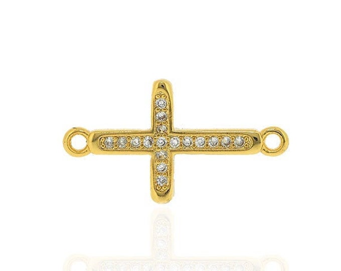 Cross connector, cross link, bracelet necklace DIY jewelry 11*20*1mm 1pcs