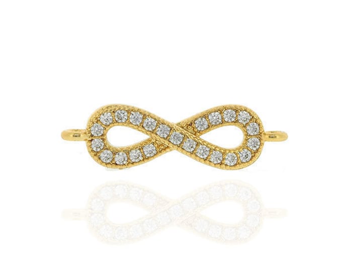 Unlimited connectors,Infinite bracelet,Necklace pendant ,brass infinite charm 5.5*20*2mm 1pcs