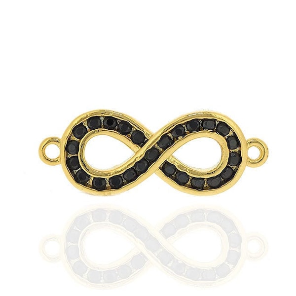 connecteur infini, bracelet infini, charme infini, symbole infini 7*20*2mm 1pcs