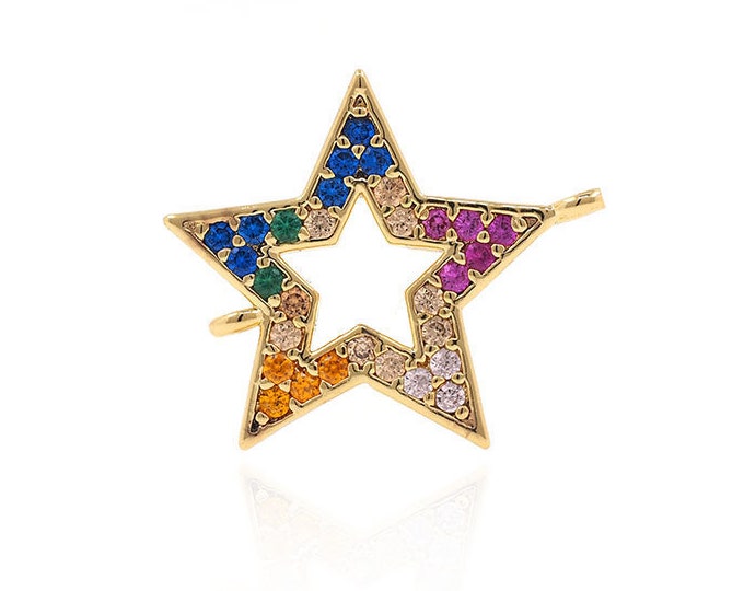 star connector,star bracelet links,Star necklace pendant,lucky star jewelry 14*15*2mm 1pcs