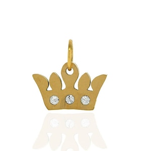 crown pendant necklace,princess crown charm,stainless crown 11*12mm 1pcs