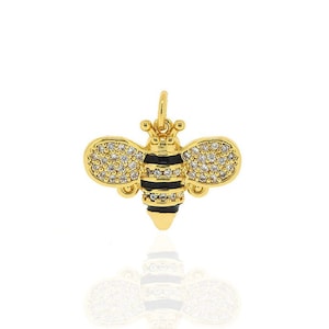Königin Biene Anhänger, Königin Biene Halskette, Hummel Schmuck, süße Biene Schmuck 19 * 13mm 1pcs