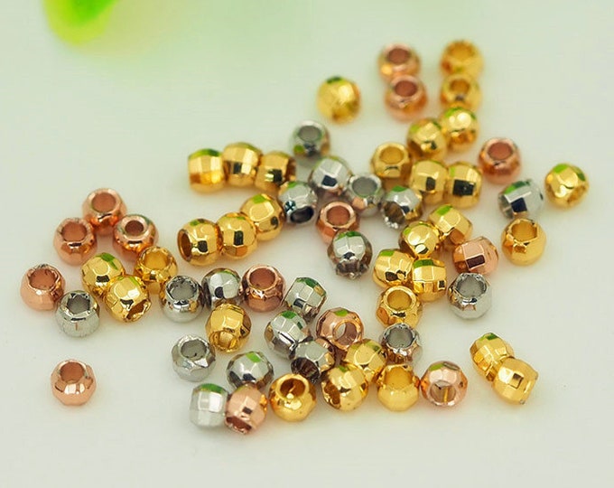 Round spacer beads,metal spacer beads,hollow spacer beads,brass bead 3*2mm 20pcs/30pcs/40pcs