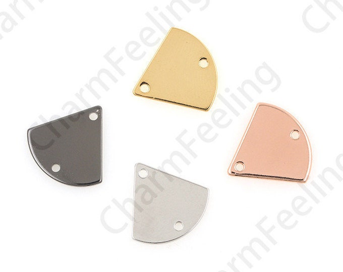 Golden Triangle Connector, Metal Discovery, Triangle Pendant, Triangle Charm, DIY Jewelry Making Accessories 12.5x13mm  1pcs