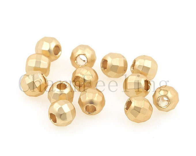 round spacer beads-geometrical beads-flat round bead-brass round bead 5mm  1pcs