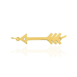 Arrow connector,arrow bangle,gold arrow charm,sideways arrow 6*33mm 1pcs