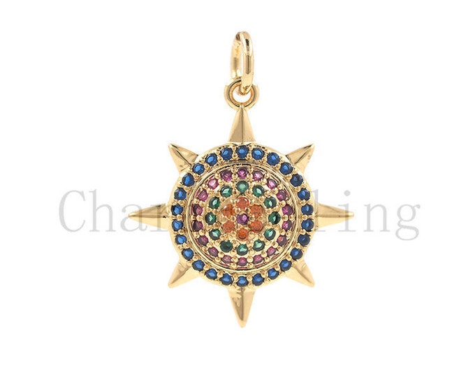 rudder pendant-nautical necklace-rudder bracelet-helm charm 23.3*18*3.8mm  1pcs