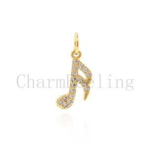 Music Rest Note Ketting Hanger - Music Note Sieraden 17 * 6.8 * 1.7mm 1pcs
