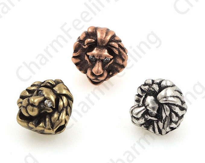vintage lion heads,lion head beads,lion head bracelet,lion charms 10mm 1pcs