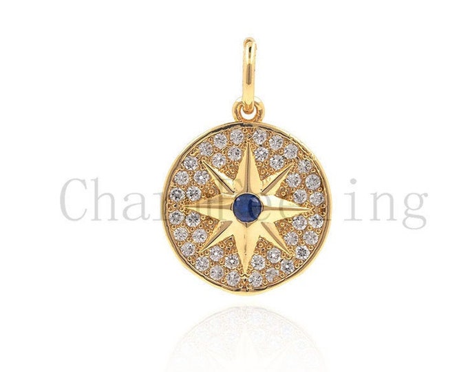 jewish star pendant-star of david charm -Necklace bracelet handmade jewelry 16.8*11.2mm 1pcs