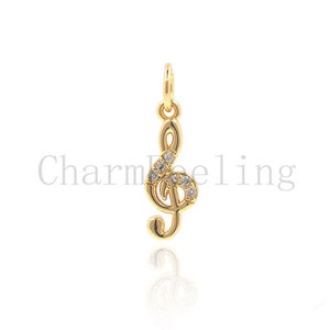music lover necklace-small music note-musician jewelry-Gifts for music lovers 17.8*5.4*1.8mm 1pcs