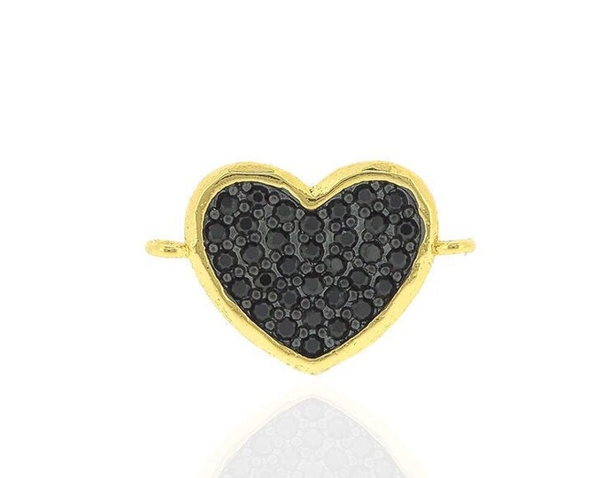 heart connector,tiny gold heart,heart link,heart findings 11*17*1mm 1pcs