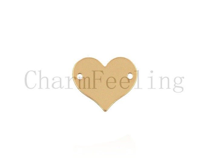 heart connector-simple heart jewelry-heart findings-heart link 10.8*13*1mm 1pcs