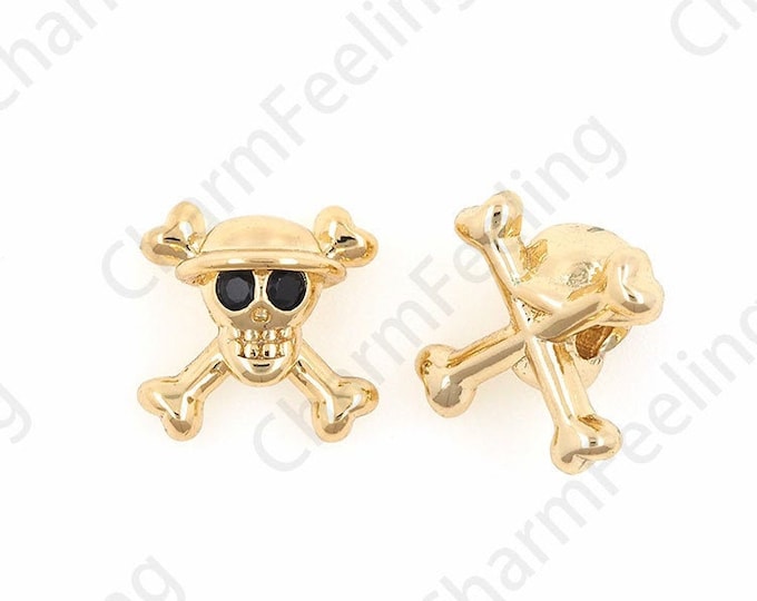skull spacer beads,metal skull beads,skeleton bead,jewelry skull bead 13*13*9mm 1pcs