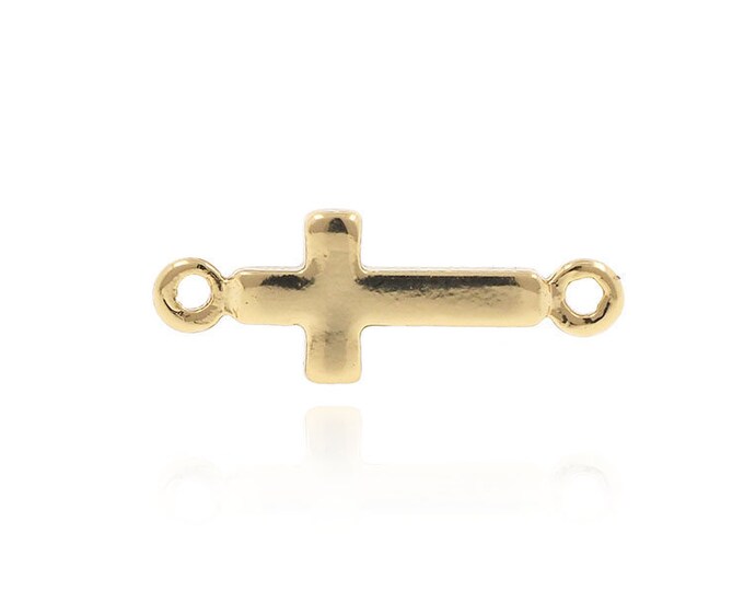 cross connector,cross shape,classic cross,gold cross link 5*14*1mm 10pcs