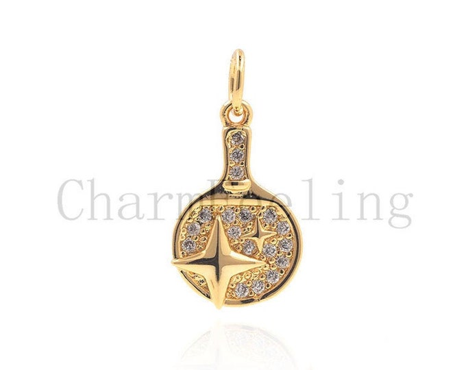 tennis pendant-tennis jewelry-tennis gift-Tennis racket creative jewelry 19.4*9.8*2.3mm 1pcs
