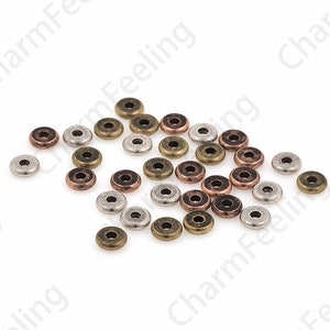 Bracelet Flat Beads, Brass Beads, Metal Beads, Necklace Beads, DIY Jewelry Making Accessories 5.7x1.5mm 1pcs